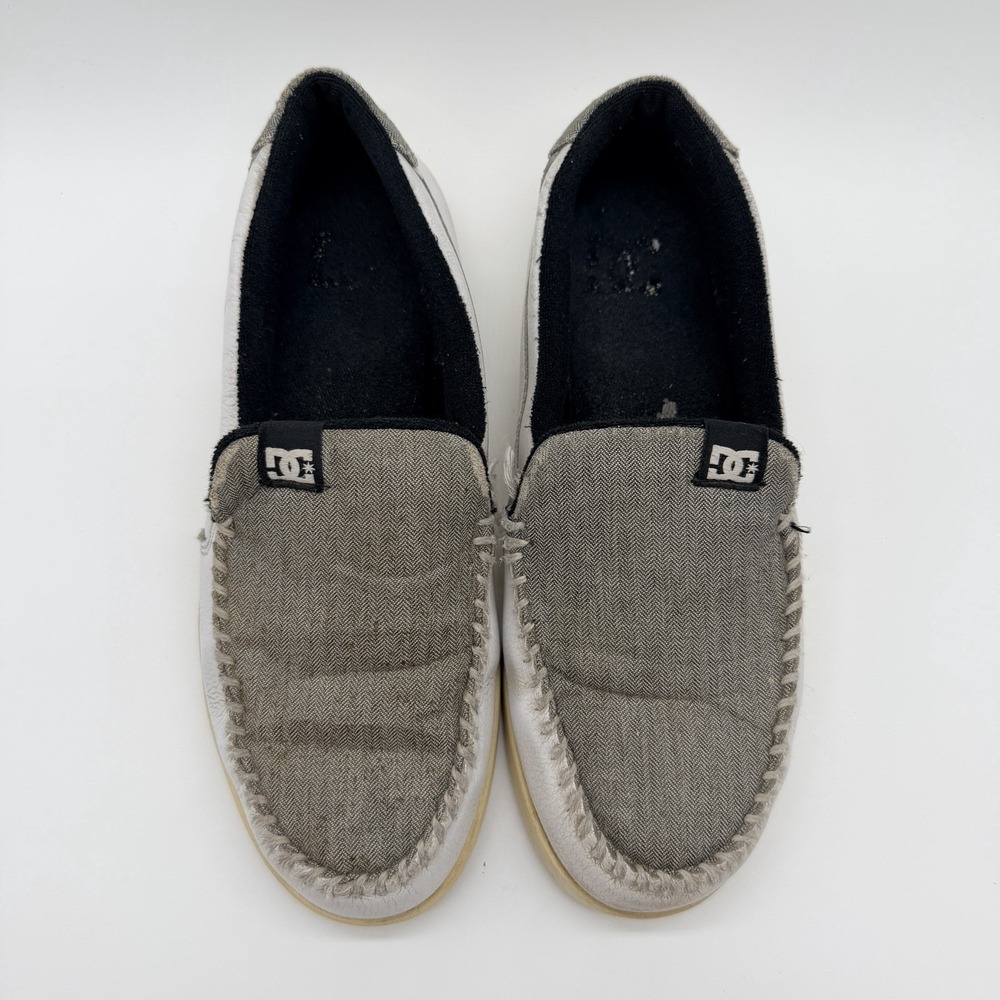 DC Shoes Men's Sz 10 Gray Villain TX Slip On Skateboard Casual Slippers Loafers